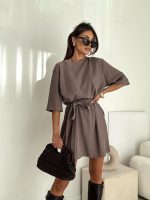 Bocca Parker Chocolate Belted Dress - Image 2