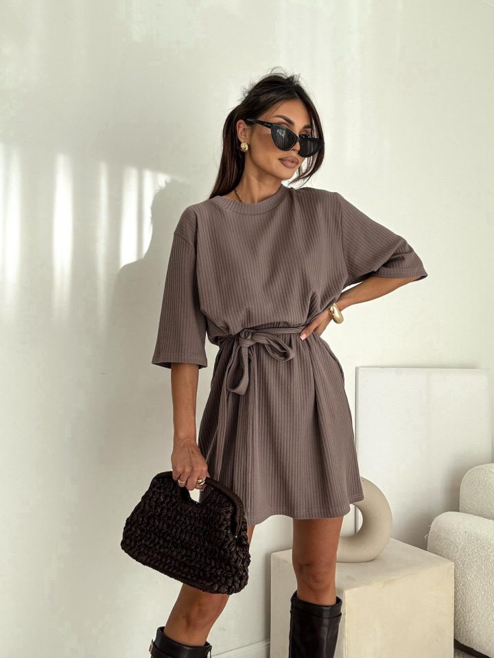 Bocca Parker Chocolate Belted Dress - Image 2
