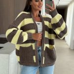 Bocca Chocolate & Yellow Short Cardigan
