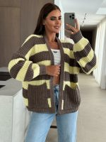 Bocca Chocolate & Yellow Short Cardigan