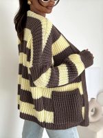 Bocca Chocolate & Yellow Short Cardigan - Image 3