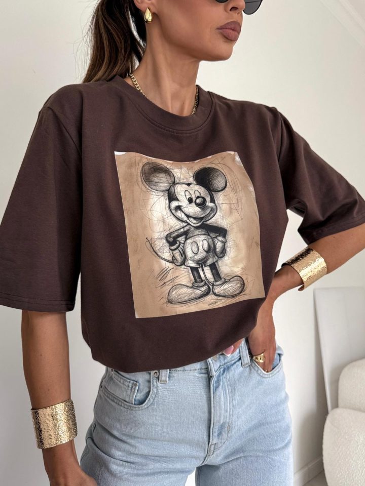 BOCCA Mickey 1605 Chocolate T-shirt - Image 1