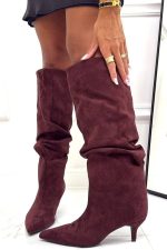 Zarina SUEDE Burgundy Boots - Image 2