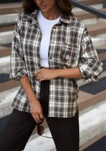 XANA  MONTHANA Beige & BROWN Shirt - Image 2