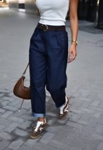 Xana Miriam Navy Trousers - Image 2