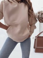 QUEEN Beige Hoodie One Size - Image 2