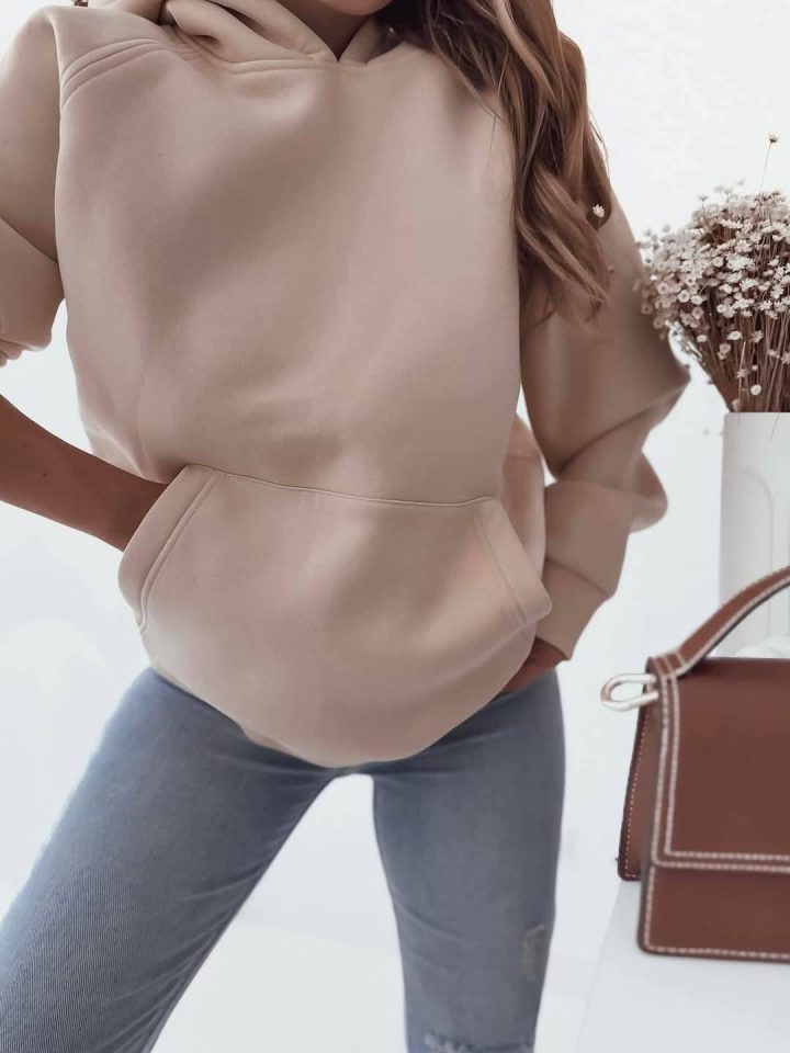 QUEEN Beige Hoodie One Size - Image 2