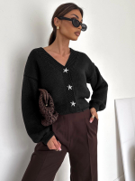Bocca Star Black Short Cardigan - Image 2