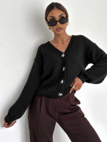Bocca Star Black Short Cardigan