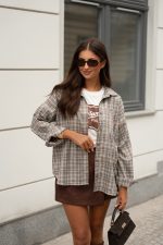 XANA  MONTHANA Light Beige & BROWN Shirt