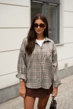 XANA  MONTHANA Light Beige & BROWN Shirt - Image 3