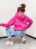 QUEEN Pink Hoodie One Size - Image 2