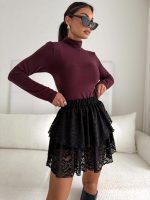 Bocca Lorna Burgundy Turtle Neck Jumper - Image 2