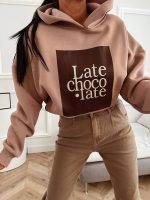 Chocolate Beige Hoodie One Size - Image 2