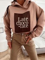 Chocolate Beige Hoodie One Size