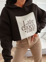 Chocolate Black Hoodie One Size - Image 2