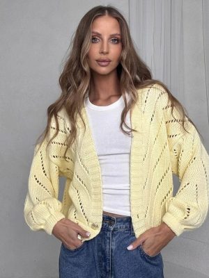 Bocca Yellow Short Cardigan