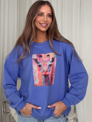 BOCCA Giraffe Blue Sweatshirt
