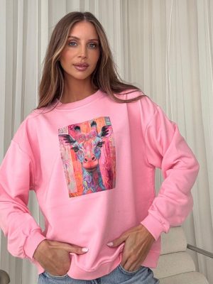 BOCCA Giraffe Pink Sweatshirt