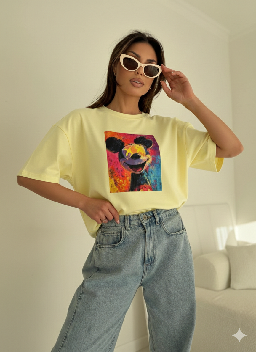 1771791585139 BOCCA Lucky Mouse Yellow T-shirt - Image 1