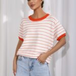 Cocomore Harvey Orange & White Jumper Top