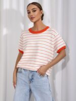 Cocomore Harvey Orange & White Jumper Top