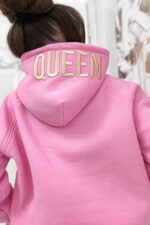 QUEEN Powder Pink Hoodie One Size - Image 2