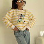 BOCCA Lucky Mouse Yellow &White Sweatshirt