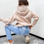 QUEEN Beige Hoodie One Size
