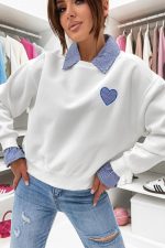 Lea 2 in 1 White Sweatshirt with Shirt - Image 2