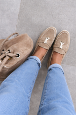Women’s Selene Beige Moccasins - Image 2