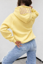 QUEEN Yellow Hoodie One Size - Image 3