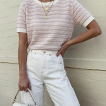 Cocomore Harvey Powder Pink & White Jumper Top