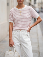 Cocomore Harvey Powder Pink & White Jumper Top - Image 3