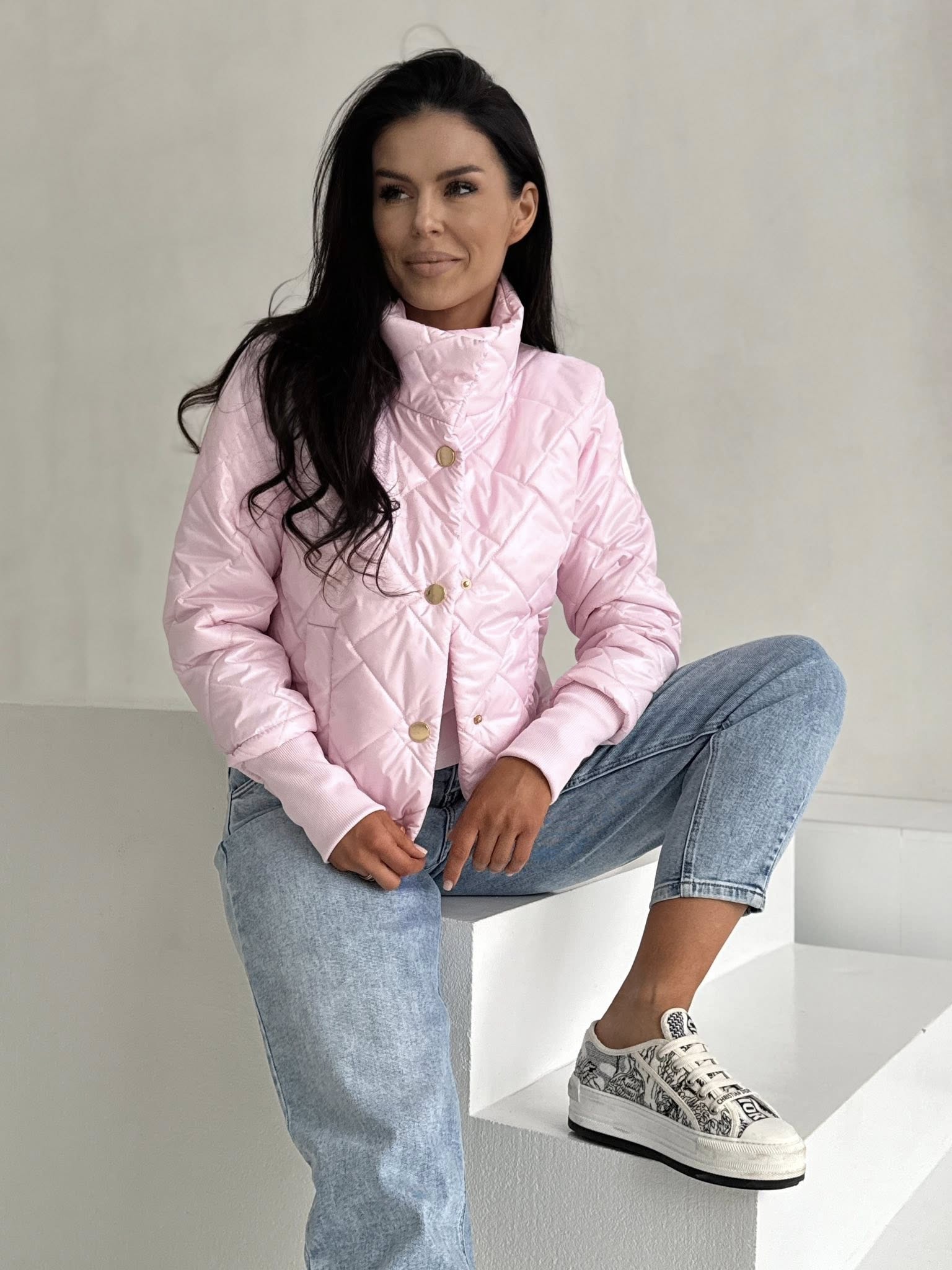 polly rozowa Polly Powder Pink Jacket - Image 1