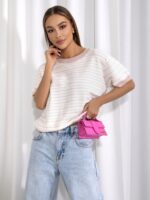 Cocomore Harvey Powder Pink & White Jumper Top