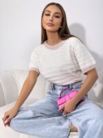 Cocomore Harvey Powder Pink & White Jumper Top - Image 2