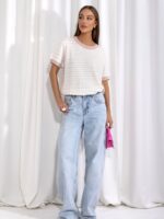 Cocomore Harvey Powder Pink & White Jumper Top - Image 3