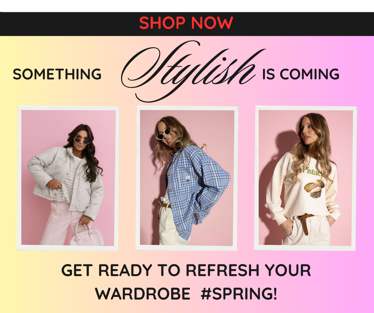 Brown and Cream Winter Fashion Photo Collage Facebook Post