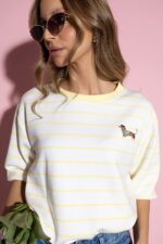 XANA Vera Yellow & White Sweatshirt - Image 4