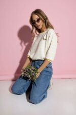 XANA Vera Yellow & White Sweatshirt - Image 3