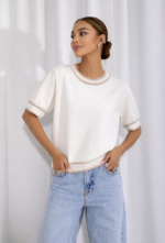 Cocomore Amber Beige & White Jumper Top