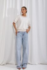 Cocomore Amber Beige & White Jumper Top - Image 2