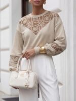 COCOMORE EXLUSIVE  Megan Beige Sweatshirt - Image 4