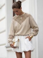 COCOMORE EXLUSIVE  Megan Beige Sweatshirt - Image 2