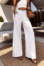 Roxandra White Wide Leg Jeans - Image 2