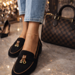 Women’s Selene Black Moccasins