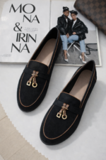 Women’s Selene Black Moccasins - Image 2