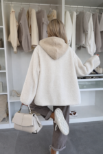 Lisa Beige Fleece sweatshirt for women - Image 3