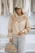 COCOMORE EXLUSIVE  Denisa Beige Hoodie - Image 3